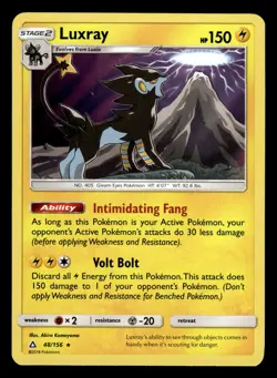 Luxray 48/156 Holo Rare S&M Ultra Prism Pokemon Card - Image 1