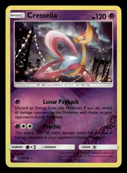 Cresselia 59/156 Reverse Holo S&M Ultra Prism Pokemon Card - Image 1