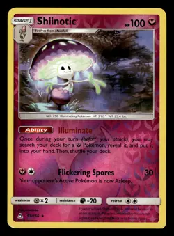 Shiinotic 93/156 Reverse Holo S&M Ultra Prism Pokemon Card - Image 1