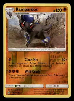 Rampardos 65/156 Reverse Holo S&M Ultra Prism Pokemon Card - Image 1