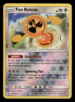 Fan Rotom 110/156 Reverse Holo S&M Ultra Prism Pokemon Card - Image 1