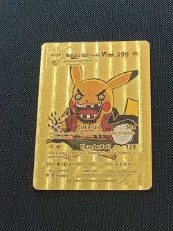 MARSHALL D ONE PIECE PIKACHU POKEMON COSPLAY CARTE CARD NEW HOLO PRISM ANIME - Image 1