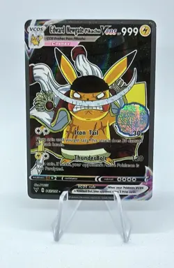 PIKACHU POKEMON EDWARD NEWGATE ONE PIECE PIKA CARTE CARD HOLO PRISM ANIME MANGA - Image 1