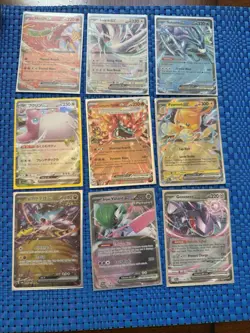 EX POKEMON TCG CARDS OFFICAL DIFFERENT LANGUAGES 9 CARDS LOT AS SHOWN - Image 1