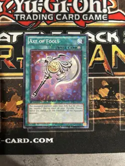 Yu-Gi-Oh! Axe of Fools Spell Card X1 NM First Edition MOSAIC RARE - Image 1