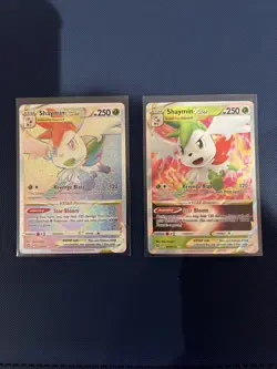 Shaymin VSTAR Rainbow Rare & normal Pokemon Card, Brilliant Stars, 173/172 - Image 1