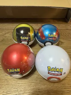 Lot Of 4 Pokemon Pokeball Tins 2020 (D21) New Unopened Sealed Pokemon TCG Cards - Image 2