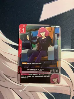 Gundam TCG Card Game Dual Impact Foil Rare GD02 R-091 Haman Karn Pilot Neo Zeon - Image 1