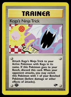 Pokemon Card - Koga's Ninja Trick Gym Challenge 115/132 1st Edition - Image 1