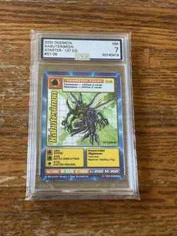 Digimon Cards - Digi-Battle 1st Edition Kabuterimon ST-08 Graded AGS 7 NM - Image 2