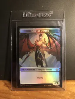 🔥MTG Vampire Demon/Map- 2 Sided Token-The Lost Caverns of Ixalan-Foil-Mint🔥 - Image 1