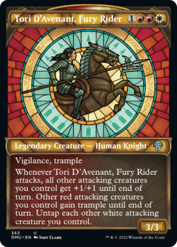 Textured FOIL TORI D'AVENANT, FURY RIDER mtg NM Dominaria United 1 Unc - Image 1