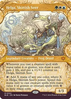 Helga, Skittish Seer (Showcase) Bloomburrow BLB - Mythic MTG Magic Pack fresh - Image 1