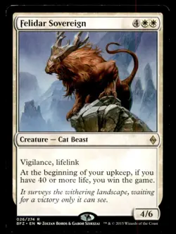 MTG Felidar Sovereign LP Light Play Battle for Zendikar [612] - Image 1