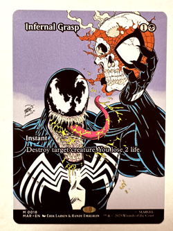 INFERNAL GRASP mtg NM-M Spider-Man Marvel Universe Mythic Extended Art - Image 1