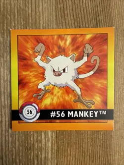 Mankey 56 Artbox Stickers Series 1 Pokemon Card Sticker TCG - Image 1