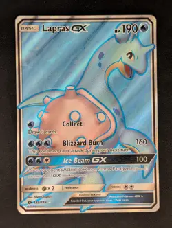 2017 Pokemon TCG Lapras GX #139/149 Sun & Moon Full Art Ultra Rare Holo NM/M - Image 1