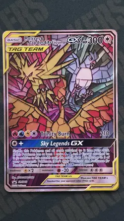 Pokemon TCG Moltres Zapdos Articuno GX SM210 Hidden Fate Promo - Image 1