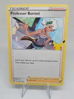Pokemon - Professor Burnet SWSH167 Black Star Promo - Celebrations 25th - Image 2