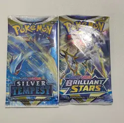 Pokemon TCG Sword & Shield Silver Tempest Brilliant Stars Lot Of 3 booster packs - Image 4