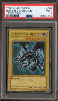 Yu-Gi-Oh! Red-Eyes B. Dragon Starter Deck Joey 1st Edition SDJ-001 PSA 9 Mint - Image 1