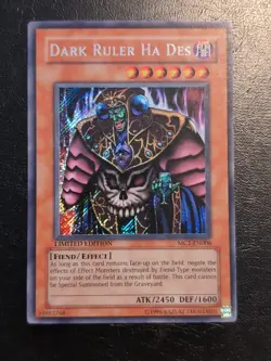 Yu-Gi-Oh! SECRET RARE HOLO CARD DARK RULER HA DES MC1-EN006 NM/VLP - Image 1