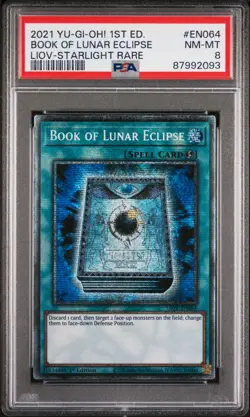 2021 YUGIOH 1ST ED LIOV-EN064 BOOK OF LUNAR ECLIPSE STARLIGHT PSA 8 NM #87992093 - Image 1