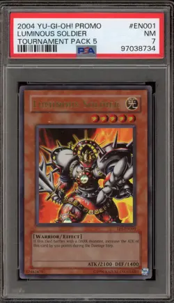Yu-Gi-Oh! Luminous Soldier Tournament Pk. 5 Ultra Rare Promo TP5-EN001 PSA 7 - Image 1