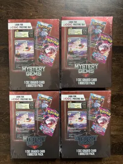 POKEMON MYSTERY GEMS LOT OF FOUR (4) BRAND NEW FACTORY SEALED! GRADED CARD! 2025 - Image 3