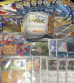 Pokemon TCG Bulk Lot 120 Mixed Cards Surging Prismatic Mega Cosmos Promo No Holo - Image 1