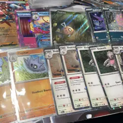 Pokemon TCG Bulk Lot 120 Mixed Cards Surging Prismatic Mega Cosmos Promo No Holo - Image 5