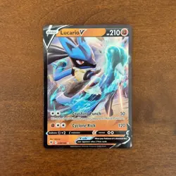 Lucario V NM 078/189 SWSH10: Astral Radiance Holo 2022 Pokemon Card - Image 1