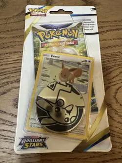 Pokemon TCG New Sealed Promo Card Pack Eevee Brilliant Stars - Image 1