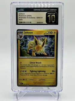 CGC 10 Pristine Jolteon Holo 029/131 Prismatic Evolutions Pokemon Card - Image 1