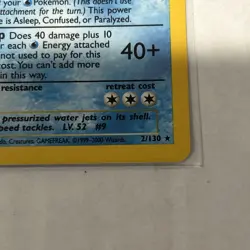 Pokemon Base Set 2 Blastoise 2/130 Holo Rare Card - LP/NM - Image 2