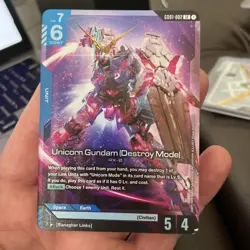Unicorn Gundam (Destroy Mode) LR GD01-002 Gundam Card Game - Image 3