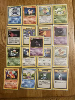 Pokemon TCG Base Set Unlimited Cards Lot of 33 Common and Uncommon Vintage - Image 2