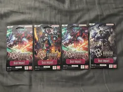 Gundam Card Game Dual Impact Booster Pack New Sealed Set of 4 - Image 1