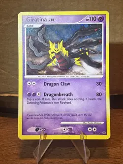 Pokemon Giratina TCG Holo Rare Platinum Base Card 28/127 LP/NM - Image 1