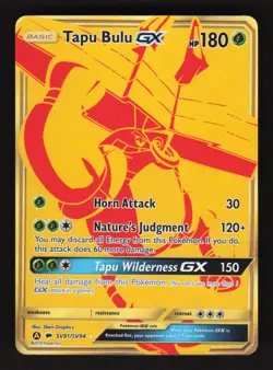Tapu Bulu GX SV91/SV94 Pokemon Hidden Fates Holo Full Art Card - Image 1