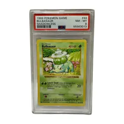 1999 Pokemon Bulbasaur #44 Shadowless PSA 8 NM-MT Base Set WOTC Vintage Card - Image 1