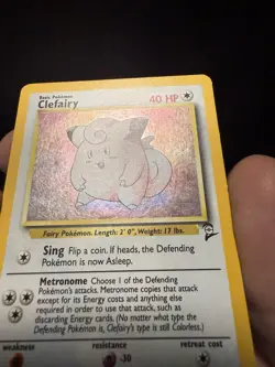 Clefairy Base Set 2 Holo Rare Pokemon Card 6/130 Lightly Played - Image 2