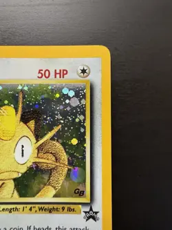 Meowth 10 Holo Black Star Gameboy GB Promo Pokemon Card DMG - Image 3