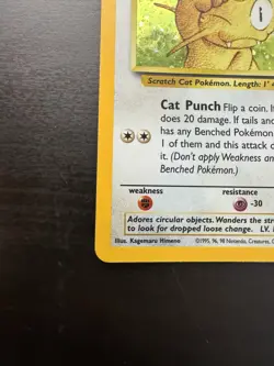 Meowth 10 Holo Black Star Gameboy GB Promo Pokemon Card DMG - Image 5