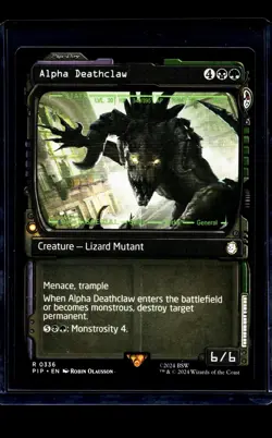2024 MTG Magic The Gathering PIP Fallout Showcase #336 Alpha Deathclaw - Image 1