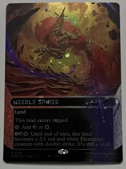 MTG Edge of Eternities: Stellar Sights Needle Spires Land RARE GALAXY FOIL #0120 - Image 1