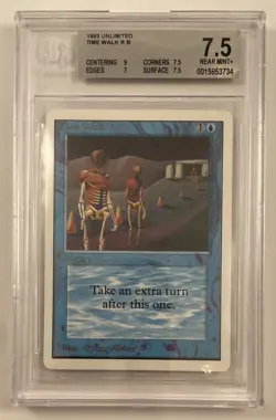 Time Walk 1993 Unlimited Beckett Graded BGS 7.5 NM Near Mint+ Rare MTG NM AZ1 - Image 1