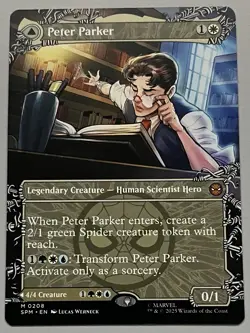 MTG Marvel’s Spider-Man Peter Parker Legendary Creature MYTHIC REGULAR #0208 - Image 1