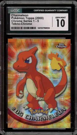 Pokemon Topps Chrome Charmeleon Tekno #05 CGC 10 Gem Mint - Image 1