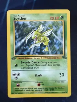 Pokemon TCG Scyther 26/64 1st Edition Jungle Wizards - Image 1